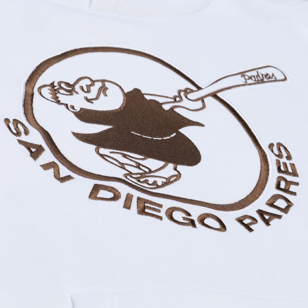 White San Diego Padres Mitchell & Ness Cooperstown Collection Fleece Hoodie