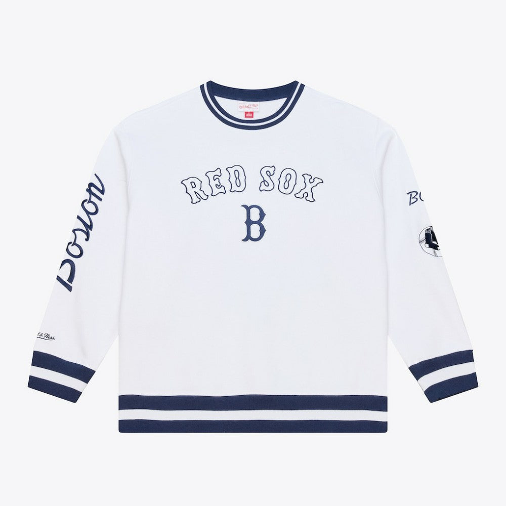 White Boston Red Sox Mitchell & Ness Arctic Fleece Sweatshirt