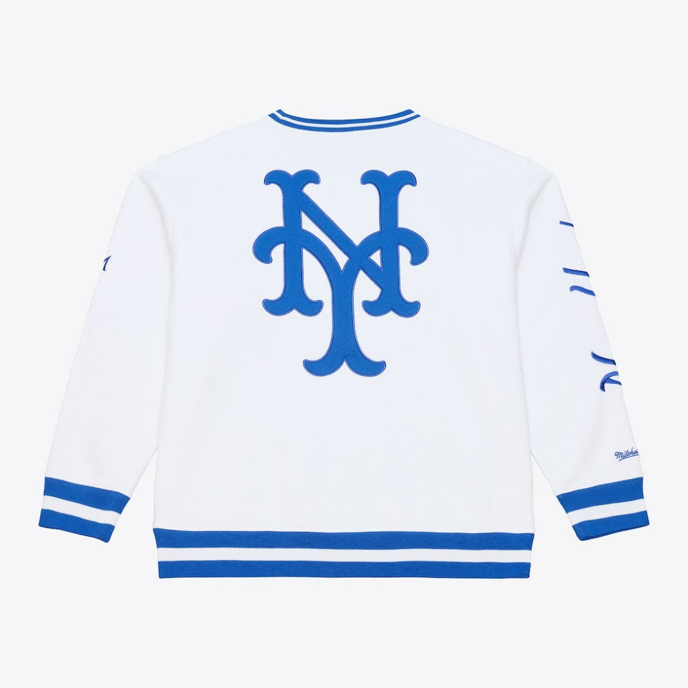 White New York Mets Mitchell & Ness Arctic Fleece Sweatshirt