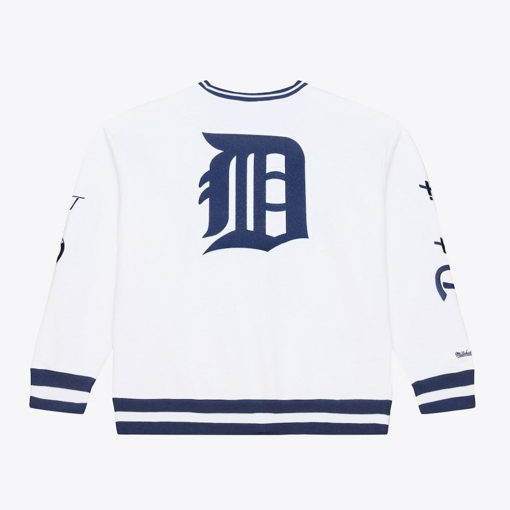 White Detroit Tigers Mitchell & Ness Arctic Fleece Sweatshirt