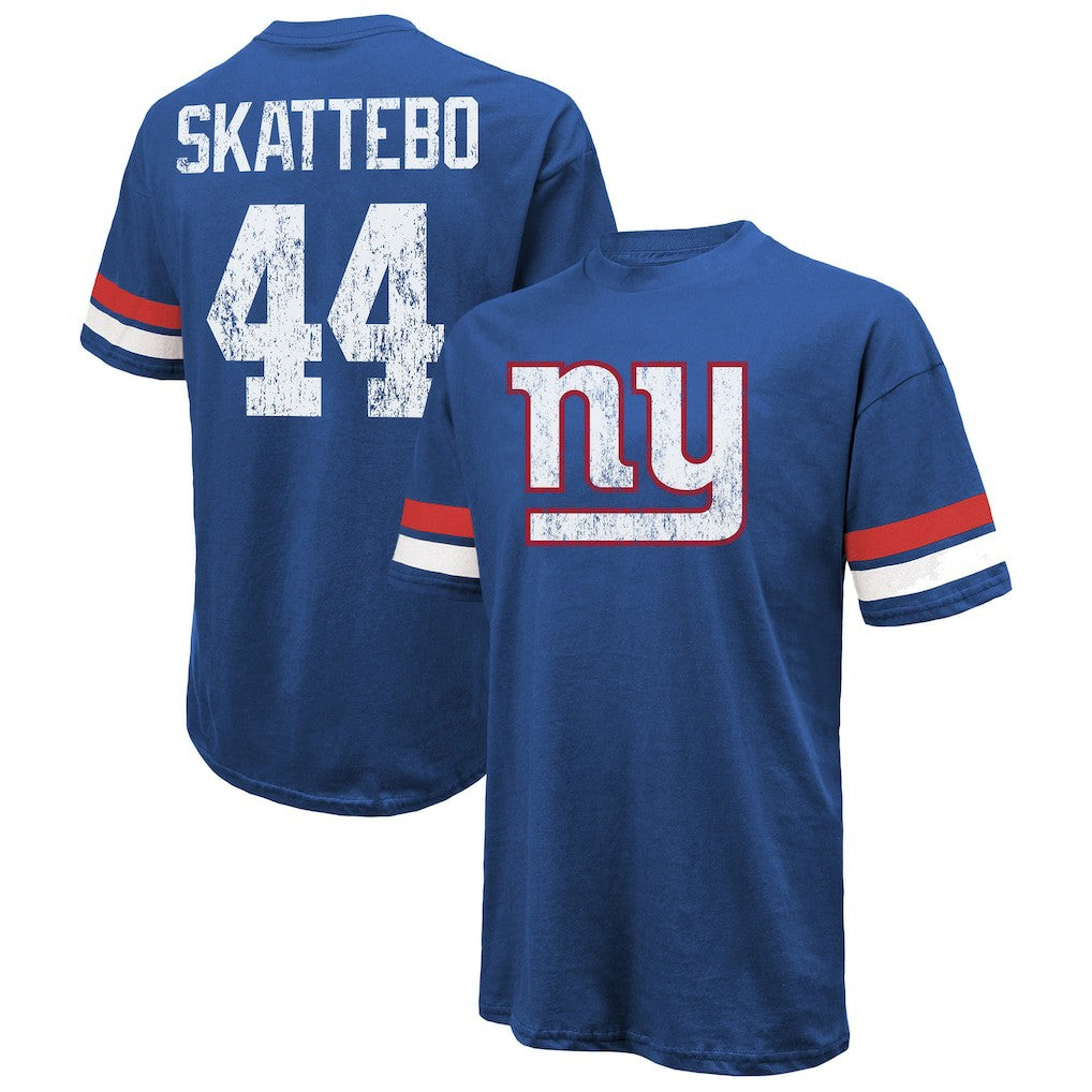Cam Skattebo  Majestic Threads Oversized T-Shirt - New York Giants T-shirts