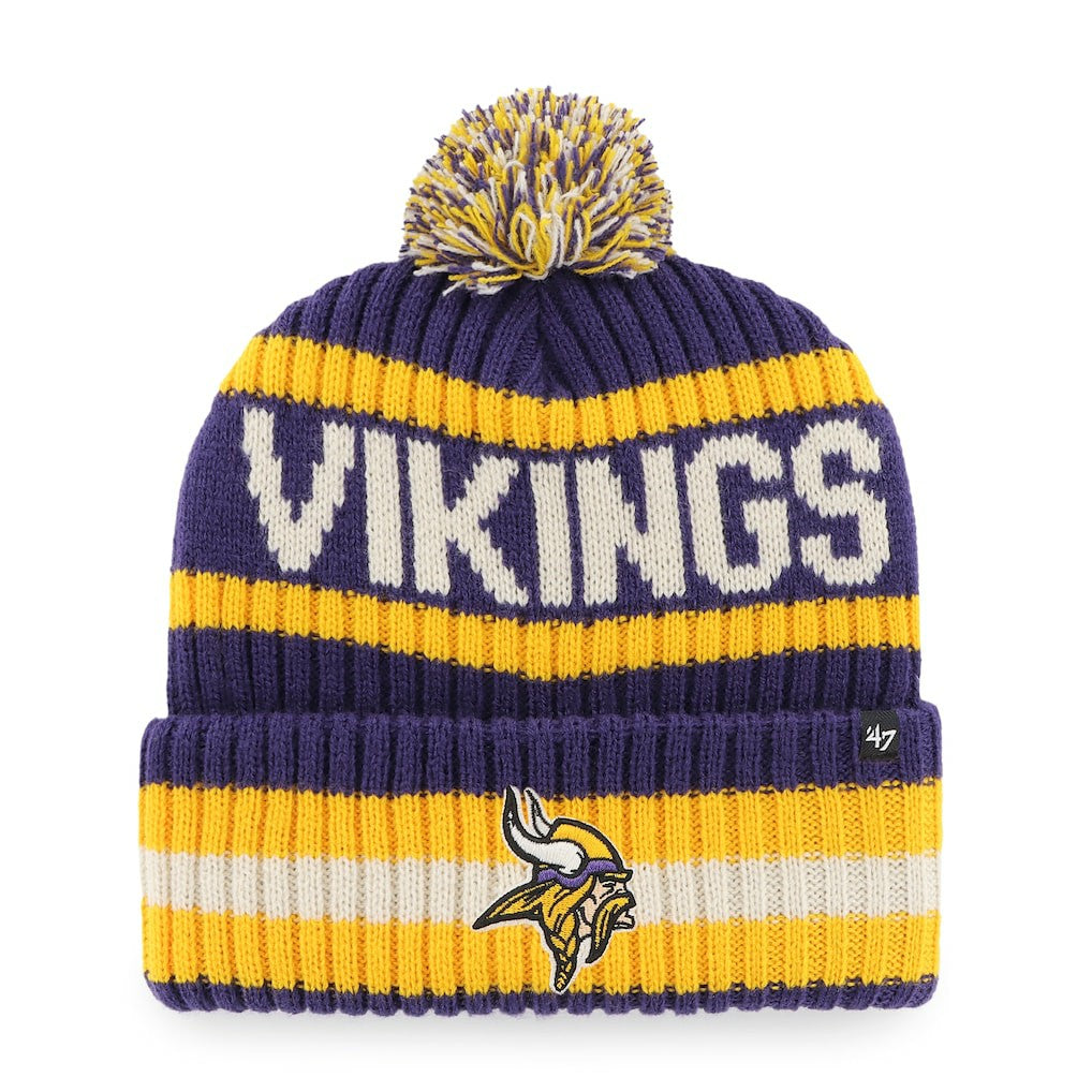 '47 Bering Cuffed Knit Hat with Pom - Minnesota Vikings Hats