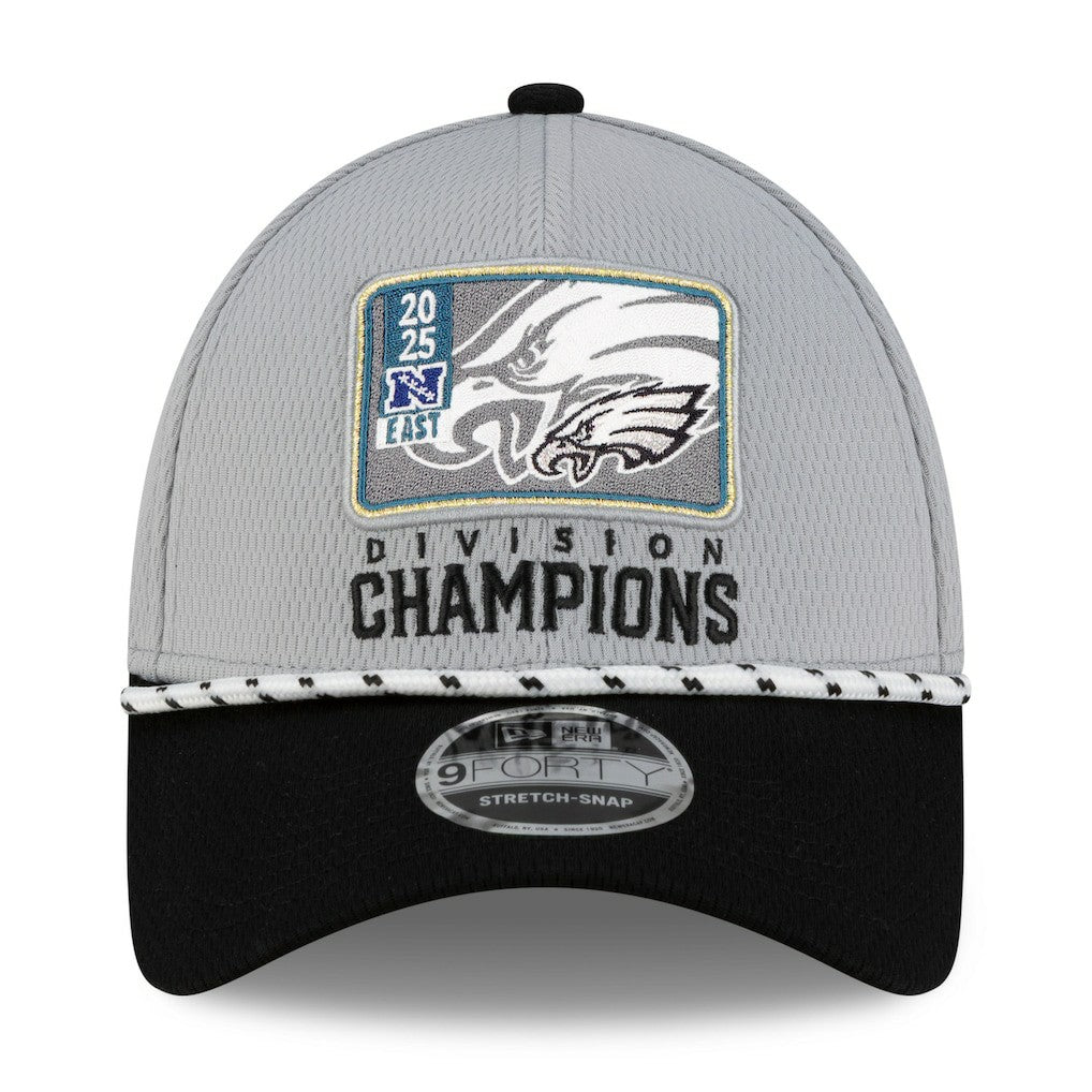 2025 NFC East Division Champions Locker Room Trophy Collection 9FORTY Adjustable Hat - Philadelphia Eagles Hats