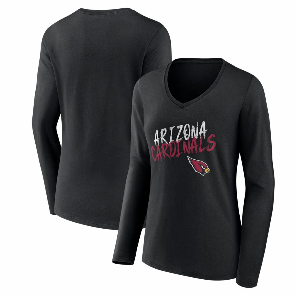 Women's Hustle Long Sleeve V-Neck T-Shirt - Arizona Cardinals T-shirts