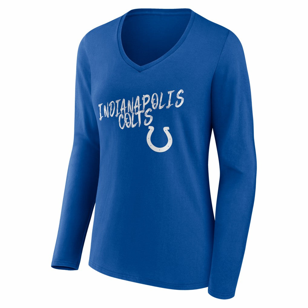 Women's Hustle Long Sleeve V-Neck T-Shirt - Indianapolis Colts T-shirts