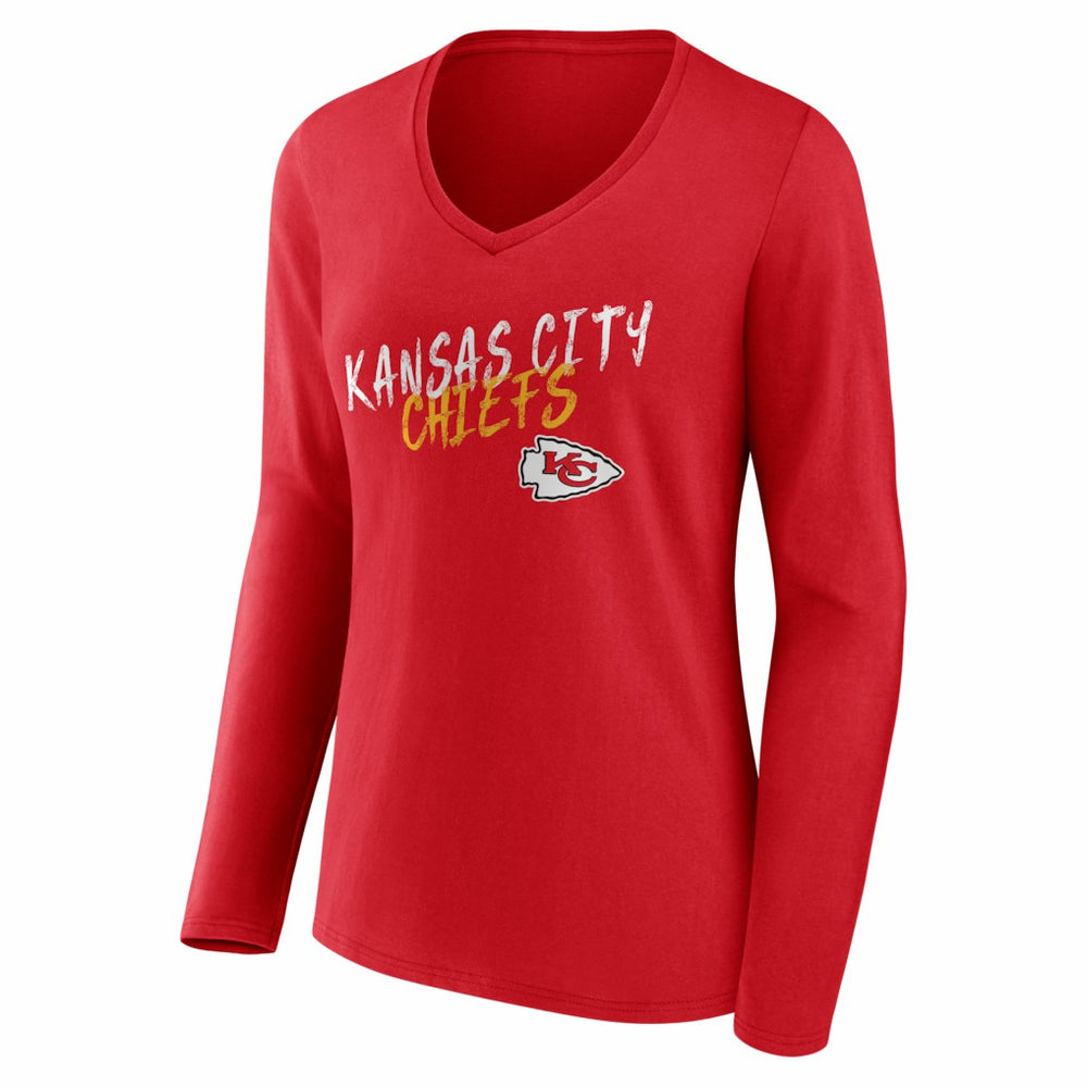 Women's Hustle Long Sleeve V-Neck T-Shirt - Kansas City Chiefs T-shirts