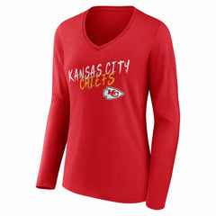 Women's Hustle Long Sleeve V-Neck T-Shirt - Kansas City Chiefs T-shirts