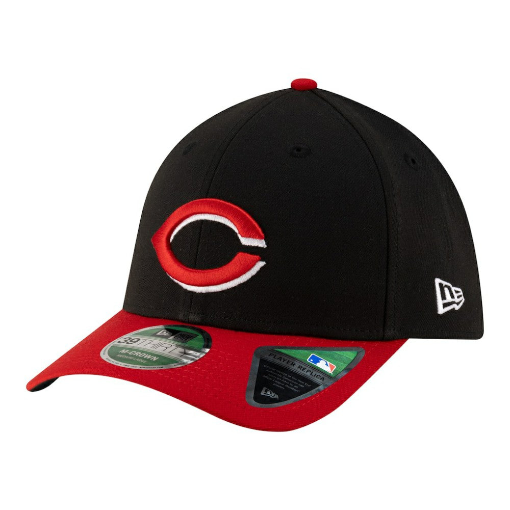 Black Cincinnati Reds New Era Player Replica 39THIRTY M-Crown Flex Hat