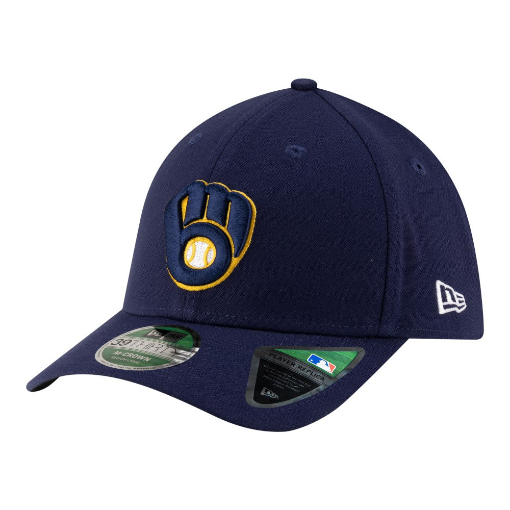 Navy Milwaukee Brewers New Era Player Replica 39THIRTY M-Crown Flex Hat