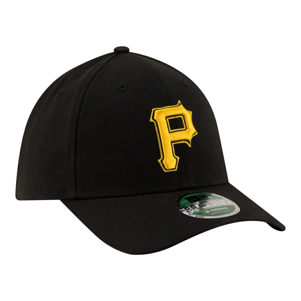 Black Pittsburgh Pirates New Era Alternate Player Replica 39THIRTY M-Crown Flex Hat
