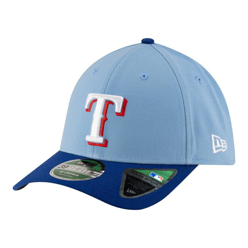 Light Blue Texas Rangers New Era Player Replica 39THIRTY M-Crown Flex Hat