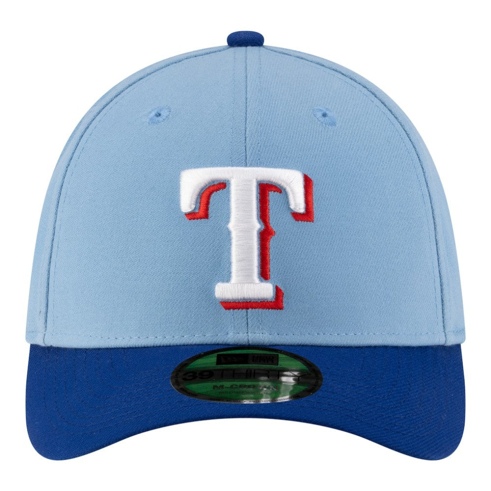 Light Blue Texas Rangers New Era Player Replica 39THIRTY M-Crown Flex Hat