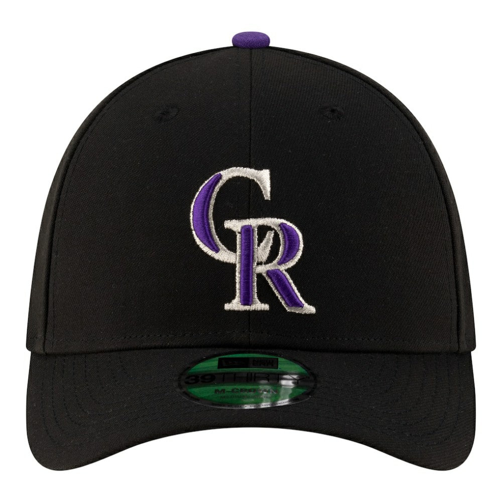 Black Colorado Rockies New Era Player Replica 39THIRTY M-Crown Flex Hat