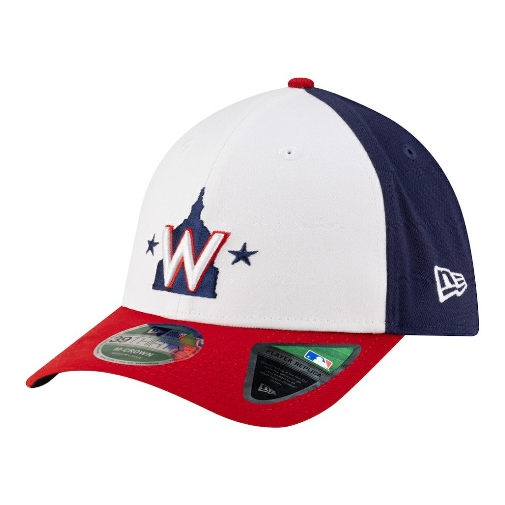 White Washington Nationals New Era Player Replica 39THIRTY M-Crown Flex Hat