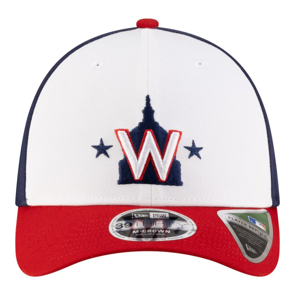 White Washington Nationals New Era Player Replica 39THIRTY M-Crown Flex Hat