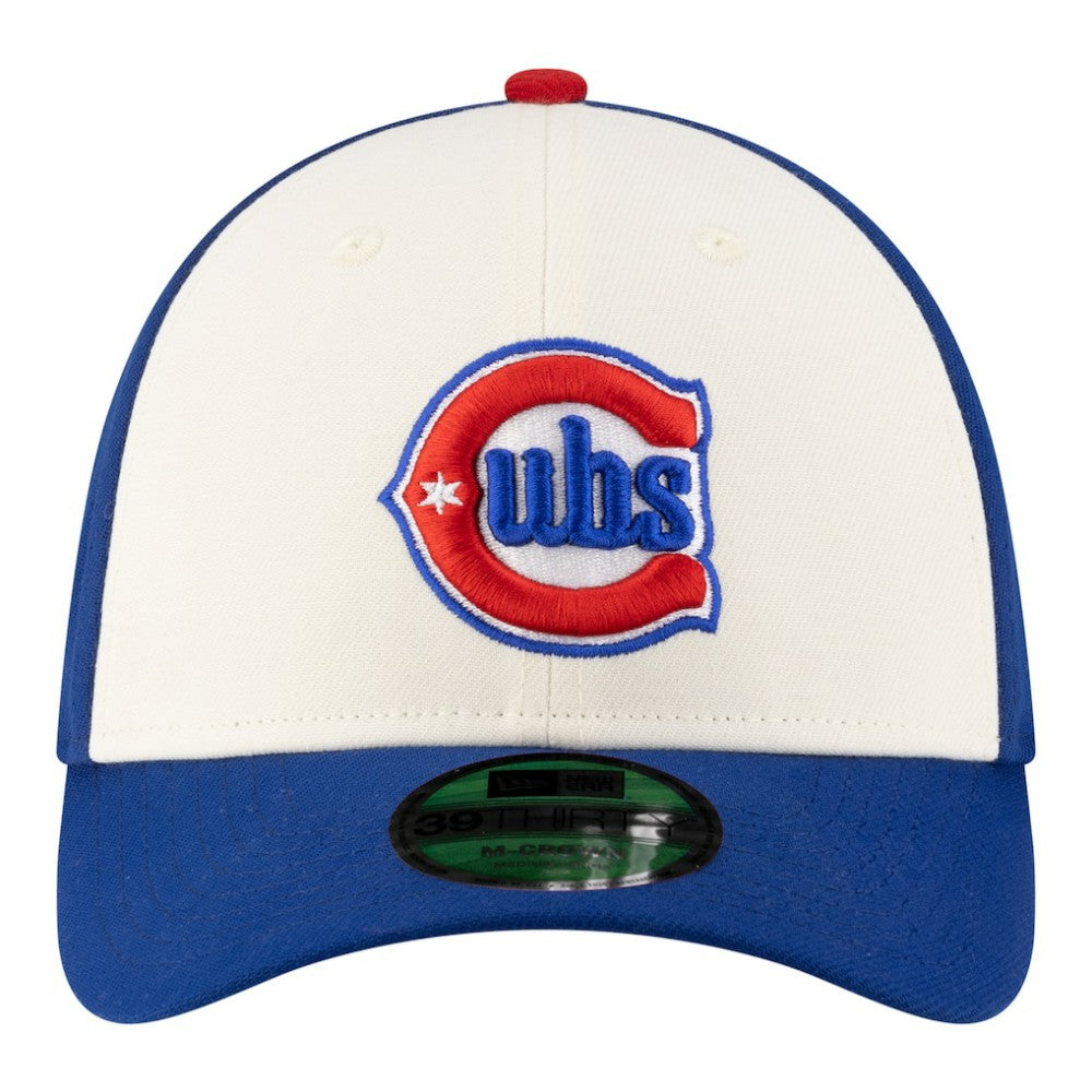 White/Royal Chicago Cubs New Era Player Replica 39THIRTY M-Crown Flex Hat