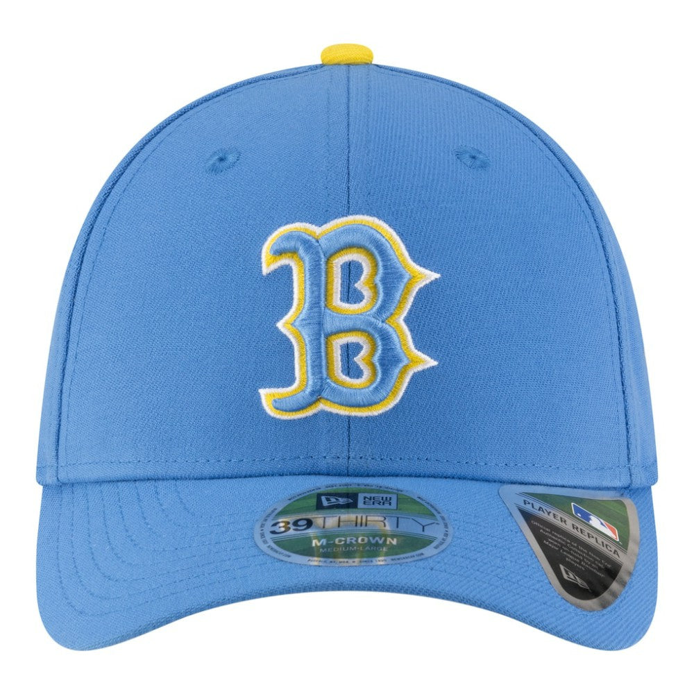 Light Blue Boston Red Sox New Era Player Replica 39THIRTY M-Crown Flex Hat