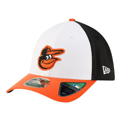 White/Orange Baltimore Orioles New Era Player Replica 39THIRTY M-Crown Flex Hat