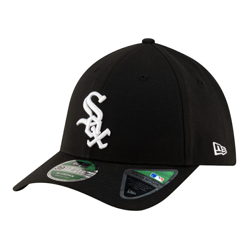 Black Chicago White Sox New Era Player Replica 39THIRTY M-Crown Flex Hat