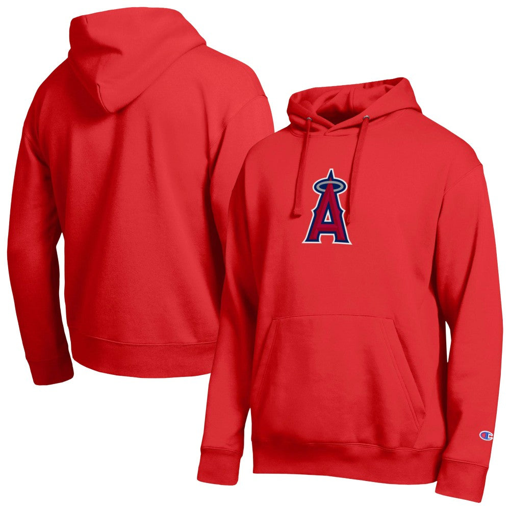 Red Los Angeles Angels Champion All Star Embroidered Logo Hoodie