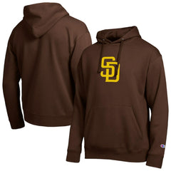 Brown San Diego Padres Champion All Star Embroidered Logo Hoodie