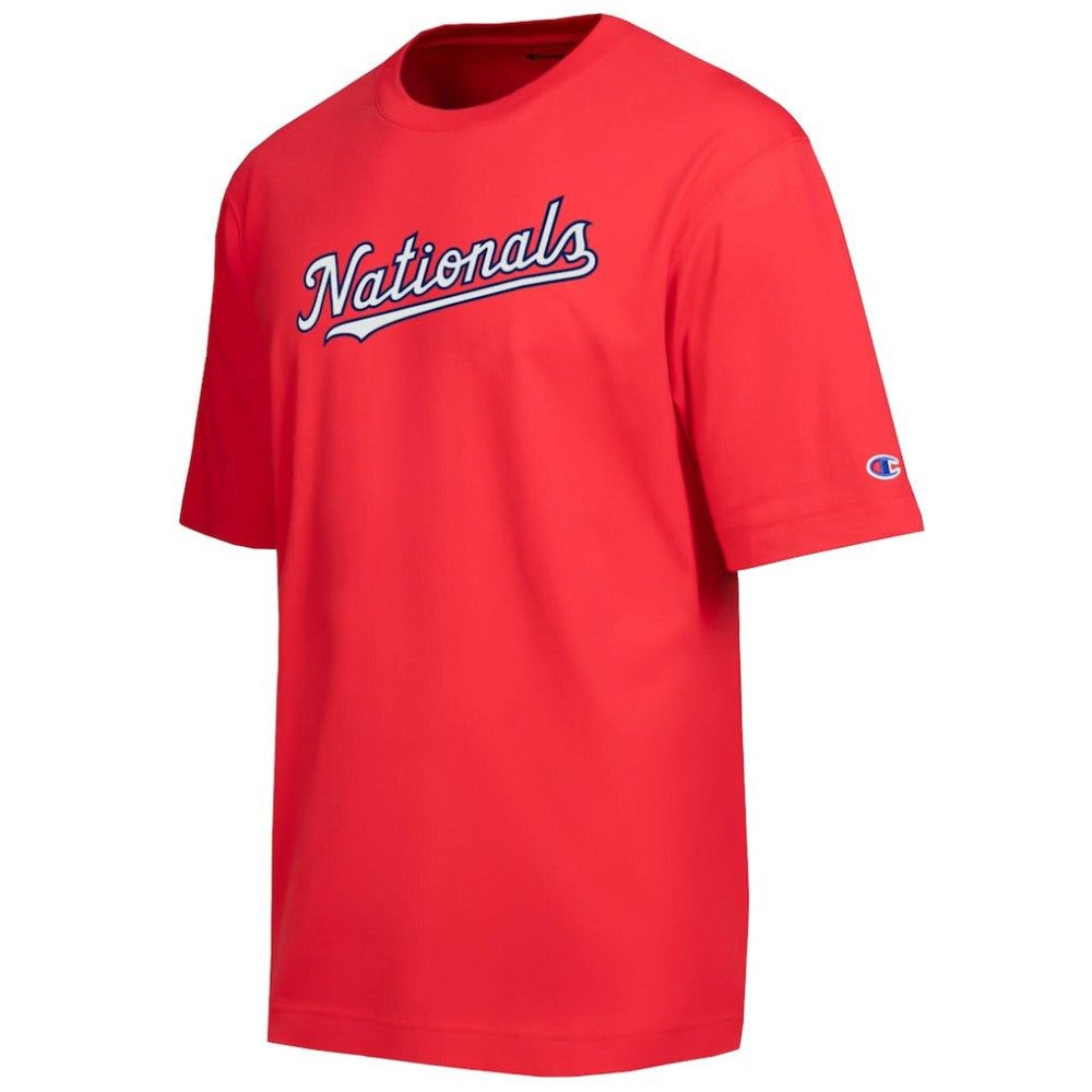 Red Washington Nationals Champion All Star Chenille Wordmark T-Shirt