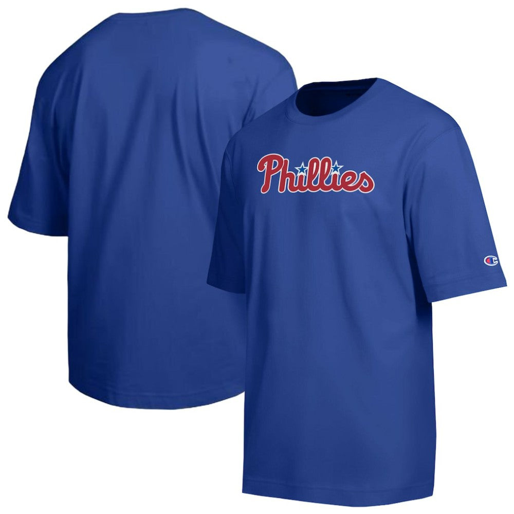 Royal Philadelphia Phillies Champion All Star Chenille Wordmark T-Shirt