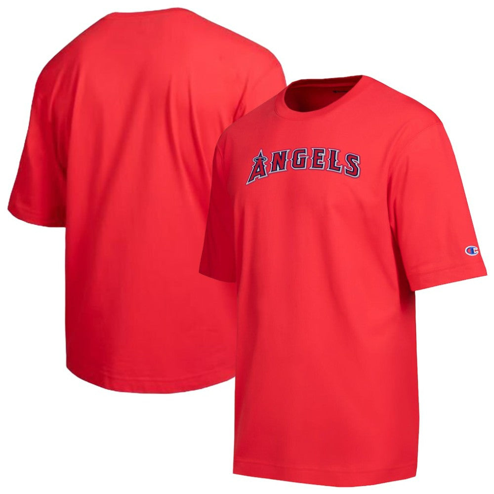 Red Los Angeles Angels Champion All Star Chenille Wordmark T-Shirt