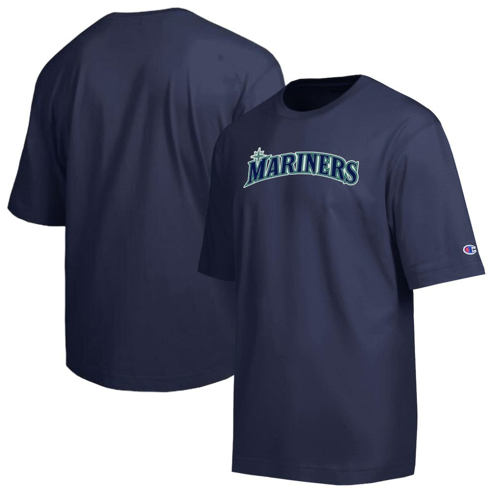 Navy Seattle Mariners Champion All Star Chenille Wordmark T-Shirt