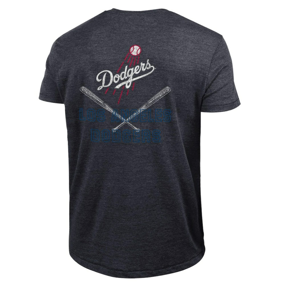Heather Black Los Angeles Dodgers Champion Tri-Blend T-Shirt