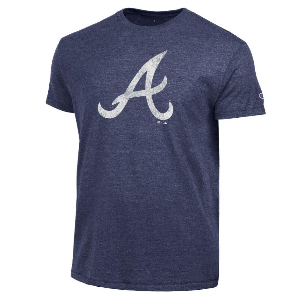 Navy Atlanta Braves Champion Tri-Blend T-Shirt