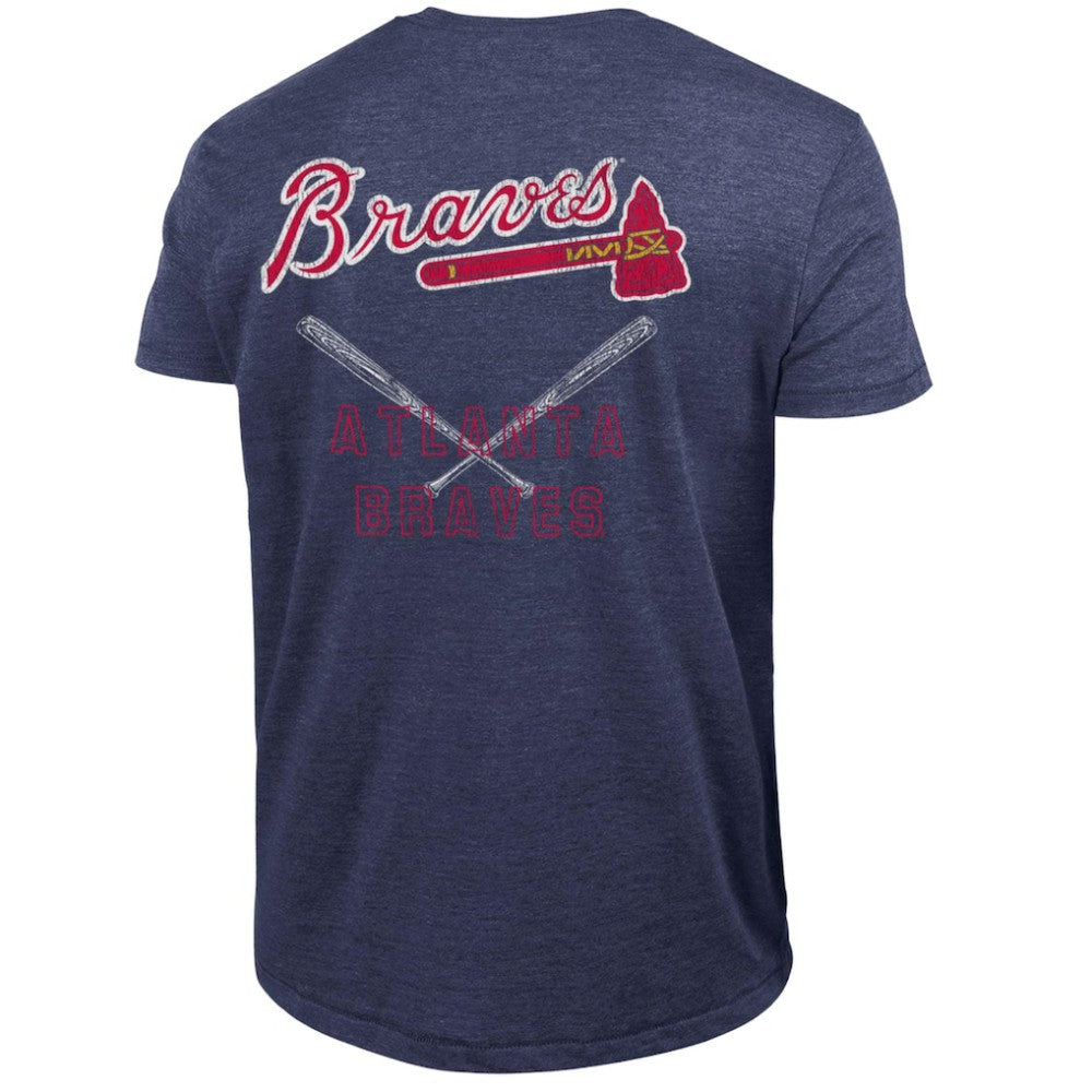 Navy Atlanta Braves Champion Tri-Blend T-Shirt