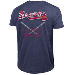 Navy Atlanta Braves Champion Tri-Blend T-Shirt