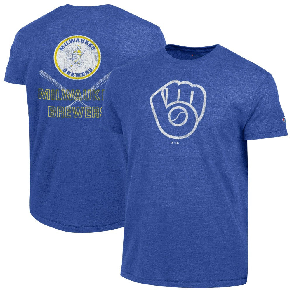 Heather Royal Milwaukee Brewers Champion Tri-Blend T-Shirt