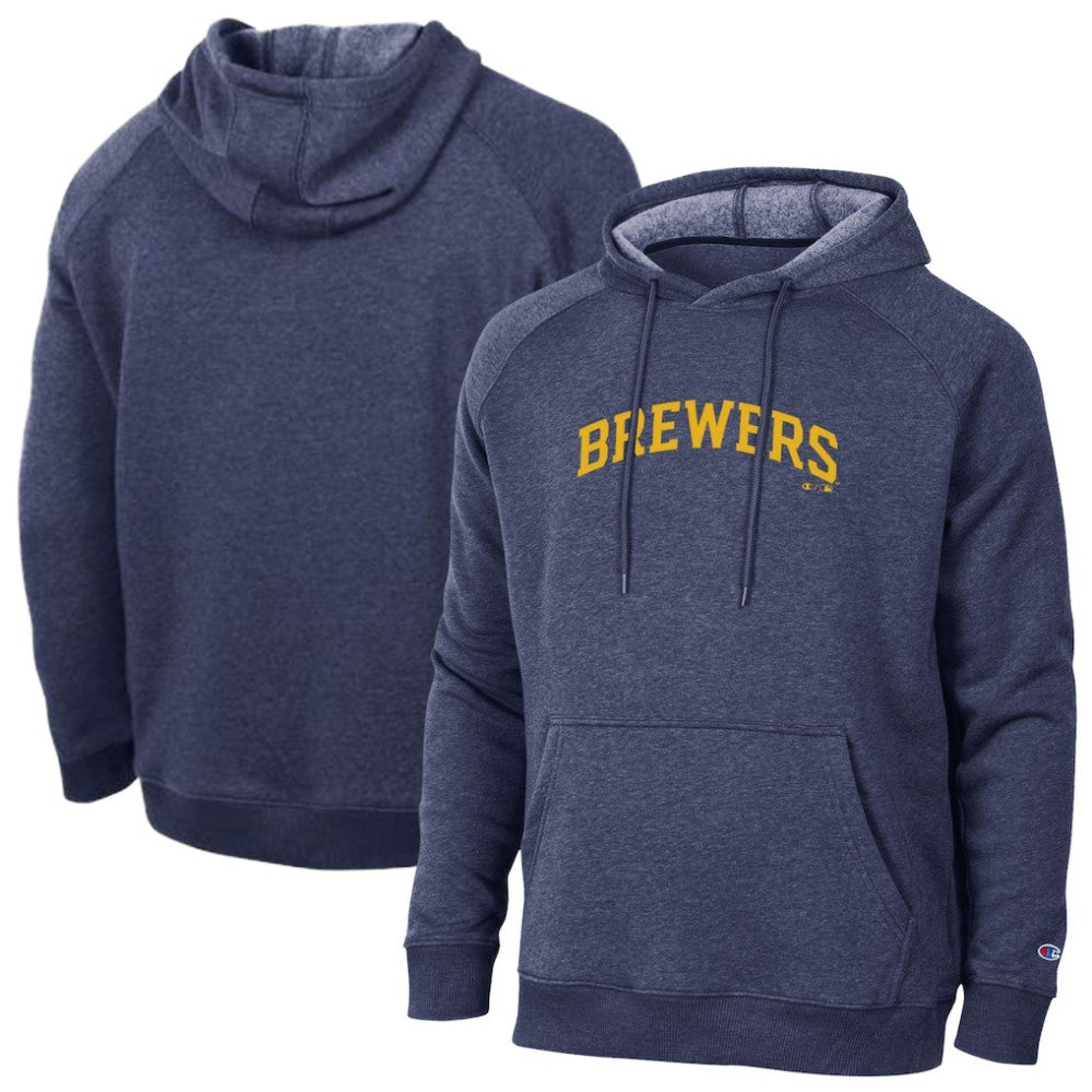 Navy Milwaukee Brewers Champion Triumph Tri-Blend Raglan Hoodie