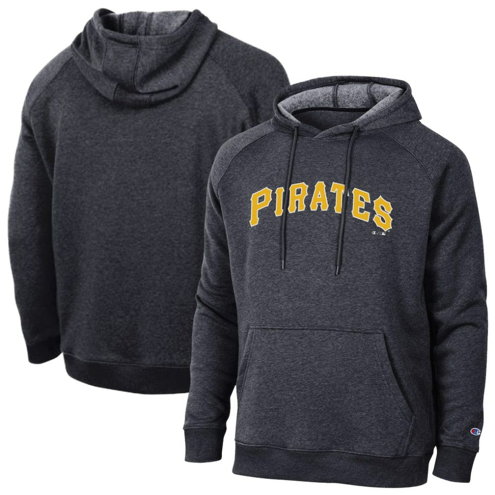 Black Pittsburgh Pirates Champion Triumph Tri-Blend Raglan Hoodie