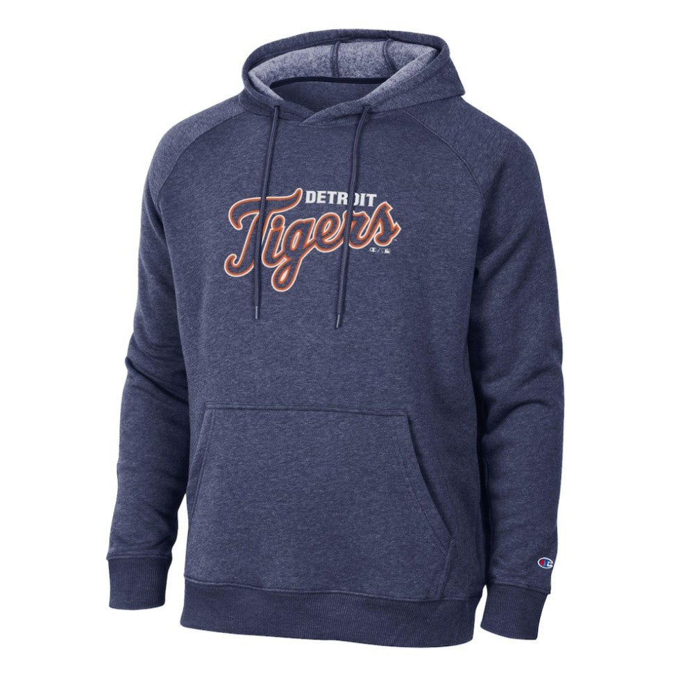Navy Detroit Tigers Champion Triumph Tri-Blend Raglan Hoodie