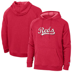 Red Cincinnati Reds Champion Triumph Tri-Blend Raglan Hoodie