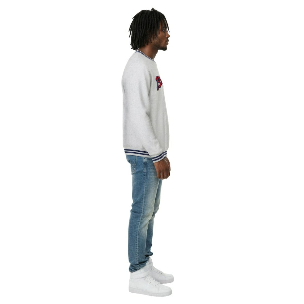 Heather Gray Atlanta Braves Champion Reverse Weave Sweatshirt