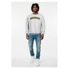 Heather Gray Milwaukee Brewers Champion Reverse Weave Sweatshirt