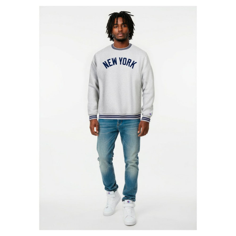 Heather Gray New York Yankees Champion Reverse Weave Sweatshirt