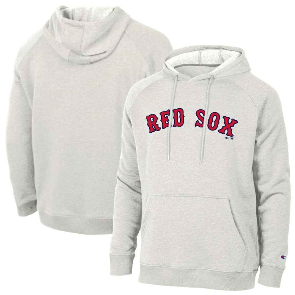 Heathered Core Ultra Light Grey Boston Red Sox Champion Triumph Tri-Blend Raglan Hoodie