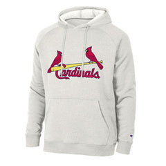 Heathered Core Ultra Light Grey St. Louis Cardinals Champion Triumph Tri-Blend Raglan Hoodie