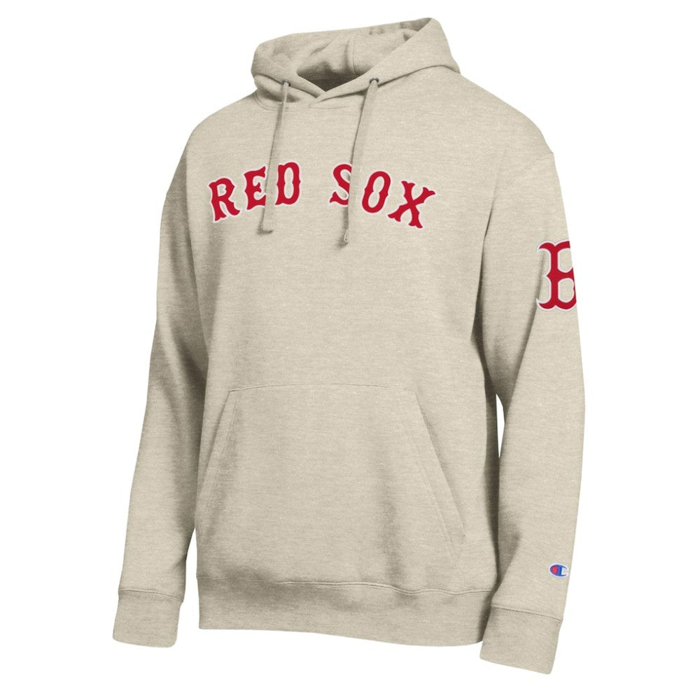 Oatmeal Boston Red Sox Champion All Star Chenille Patch Hoodie