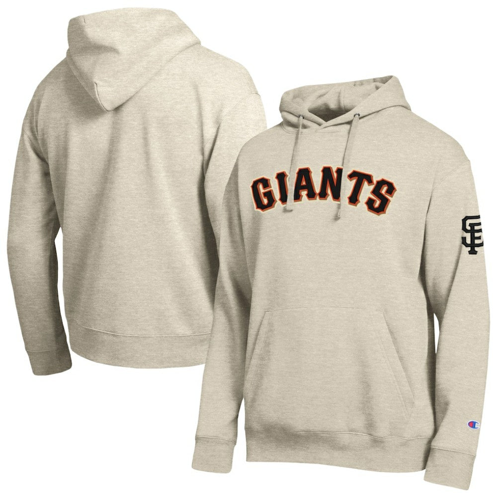 Oatmeal San Francisco Giants Champion All Star Chenille Patch Hoodie