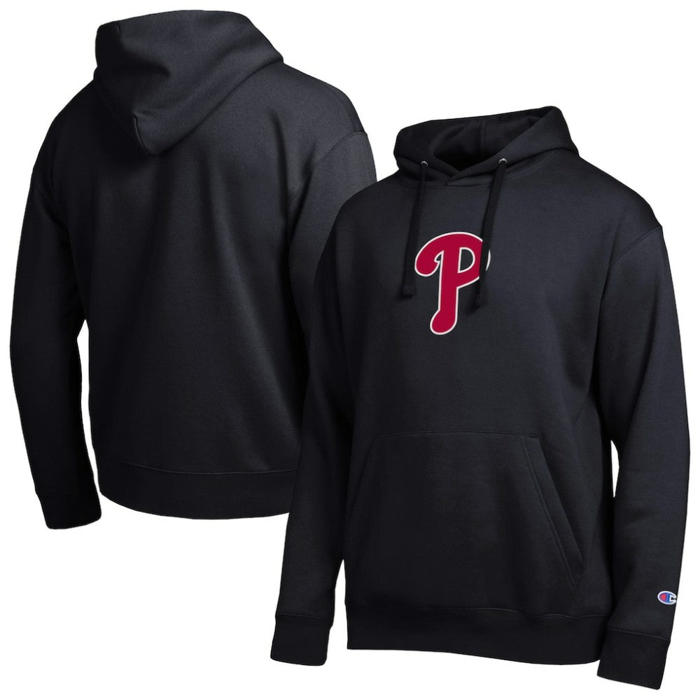 Black Philadelphia Phillies Champion All Star Embroidered Logo Hoodie
