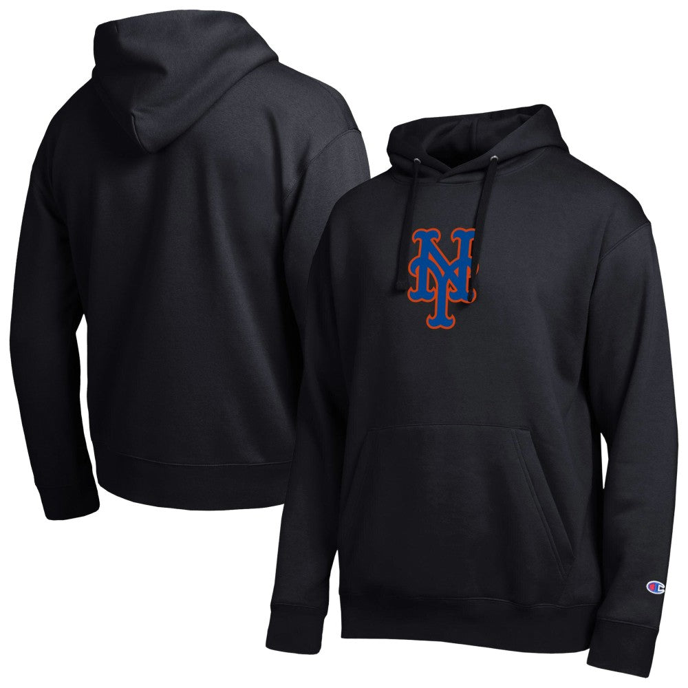Black New York Mets Champion All Star Embroidered Logo Hoodie