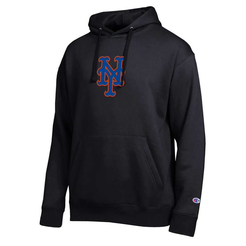Black New York Mets Champion All Star Embroidered Logo Hoodie