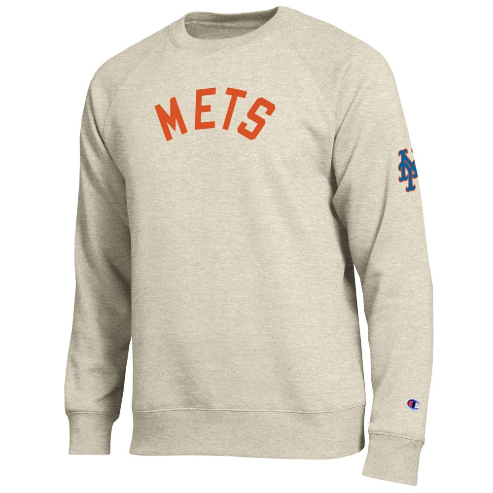 Oatmeal New York Mets Champion All-Star Soft Felt Sweatshirt