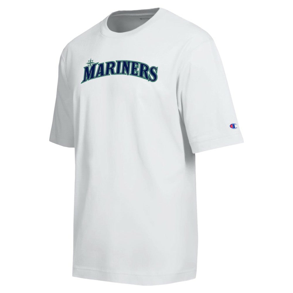 White Seattle Mariners Champion All Star Arched Chenille Wordmark T-Shirt